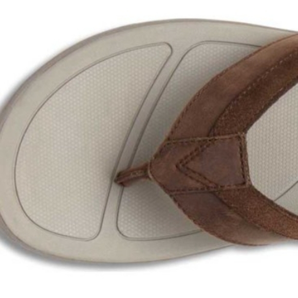 Vionic Dennis Toe-Post Sandal Flip Flop Orthotics M8 W10 Brown NEW main image 5